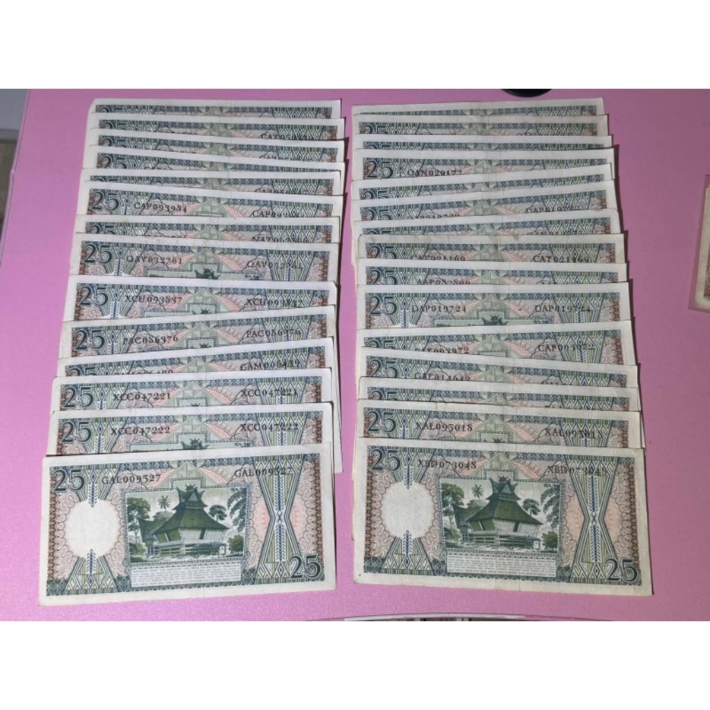 Uang Kuno 25 Pekerja 1958 Gress
