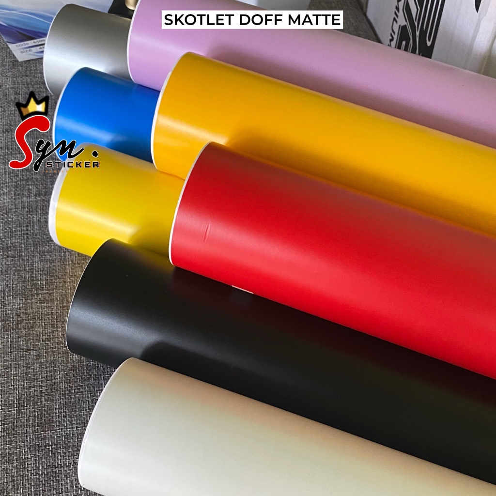 skotlet motor sticker scotlite profix merah hitam biru kuning silver doff stiker dop profix lebar 45
