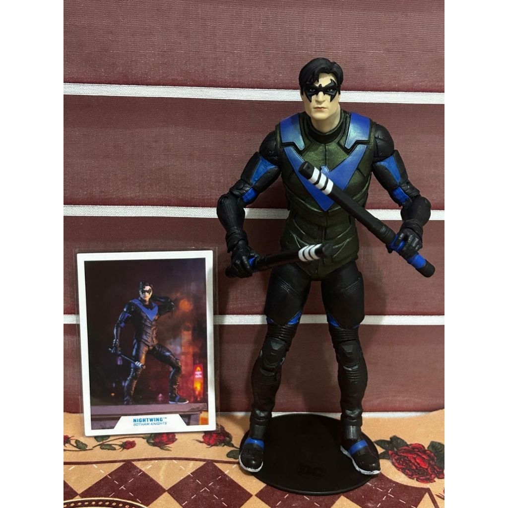 [PRELOVED] McFarlane Nightwing Gotham Knights Action Figure With Bonus Card
