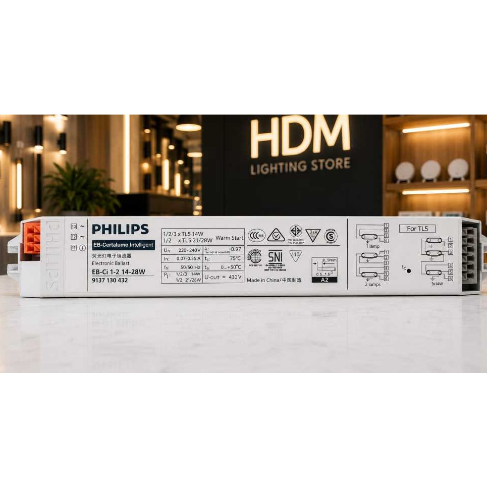 Ballast PHILIPS Trafo lampu T5 EBC-I 2 X 28 W Ballast / Trafo philips EBC 2x28Watt Ballast 228 T5 2x
