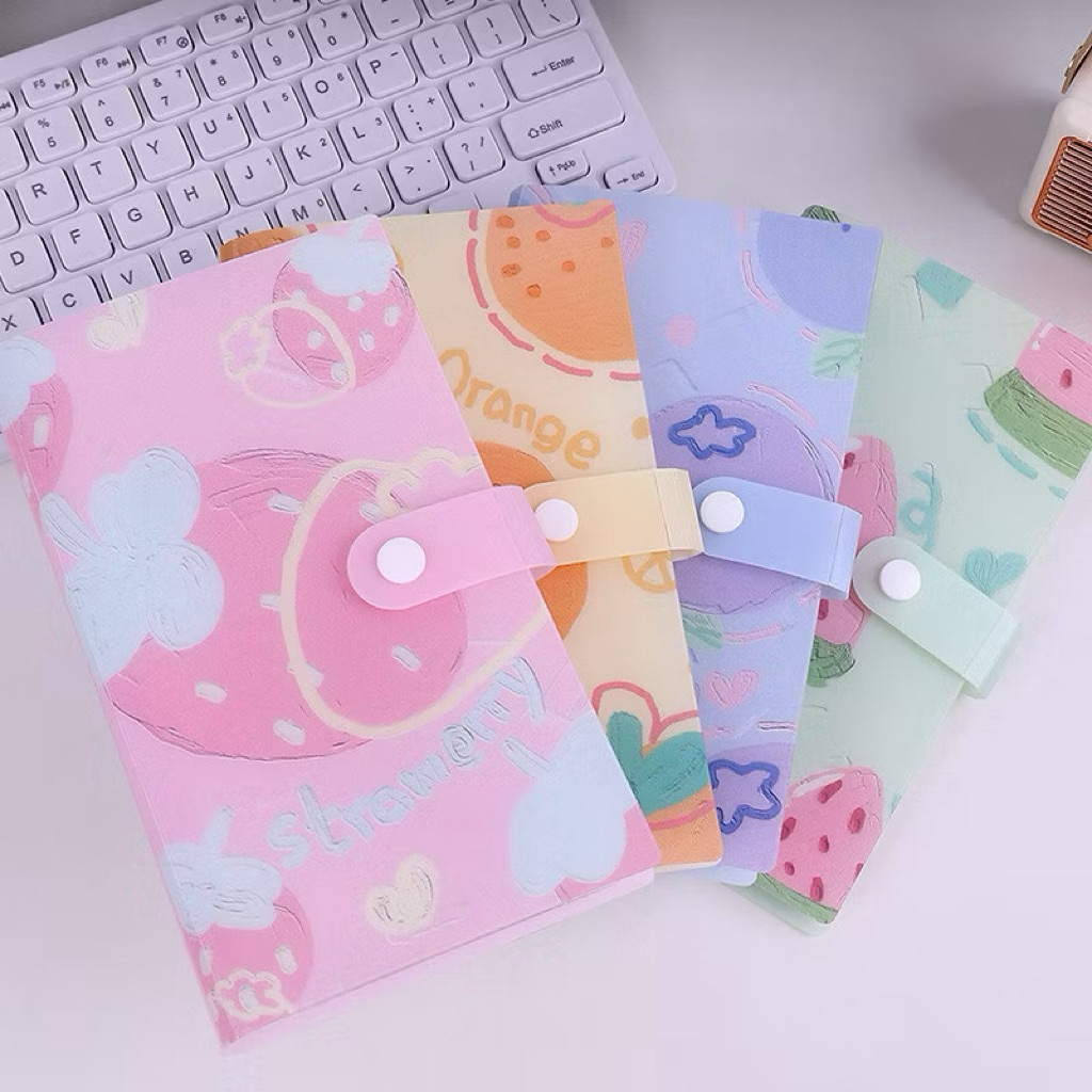 ALBUM CARD HOLDER Photo Polaroid & Tempat Kartu 120 / 240 Slot Motif Buah Lucu | Card Holder Photoca