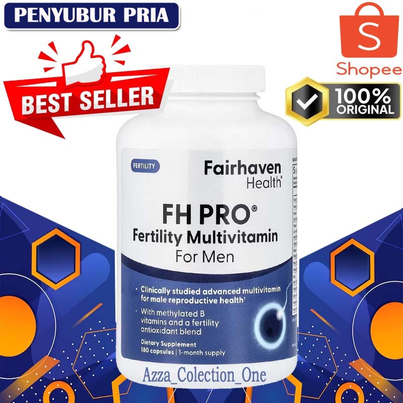 FH PRO for Men adalah suplemen multivitamin dan kesuburan pria premium dari Fairhaven Health