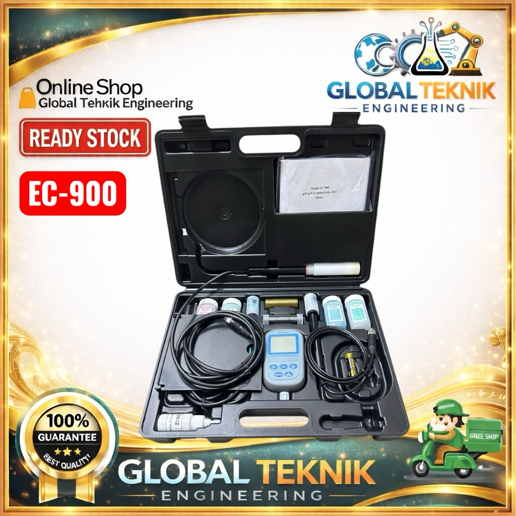 Alat Ukur Kualitas Air AMTAST EC900 EC 900 8in1 pH/mV Conductivity/DO