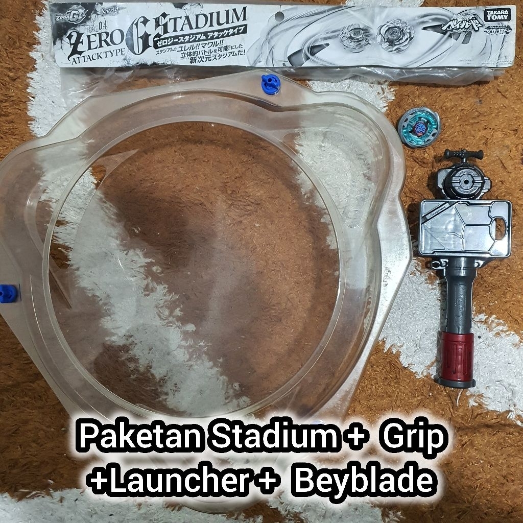PAKET BEYBLADE METAL FIGHT BEYBLADE + LAUNCHER + GRIP + STADIUM
