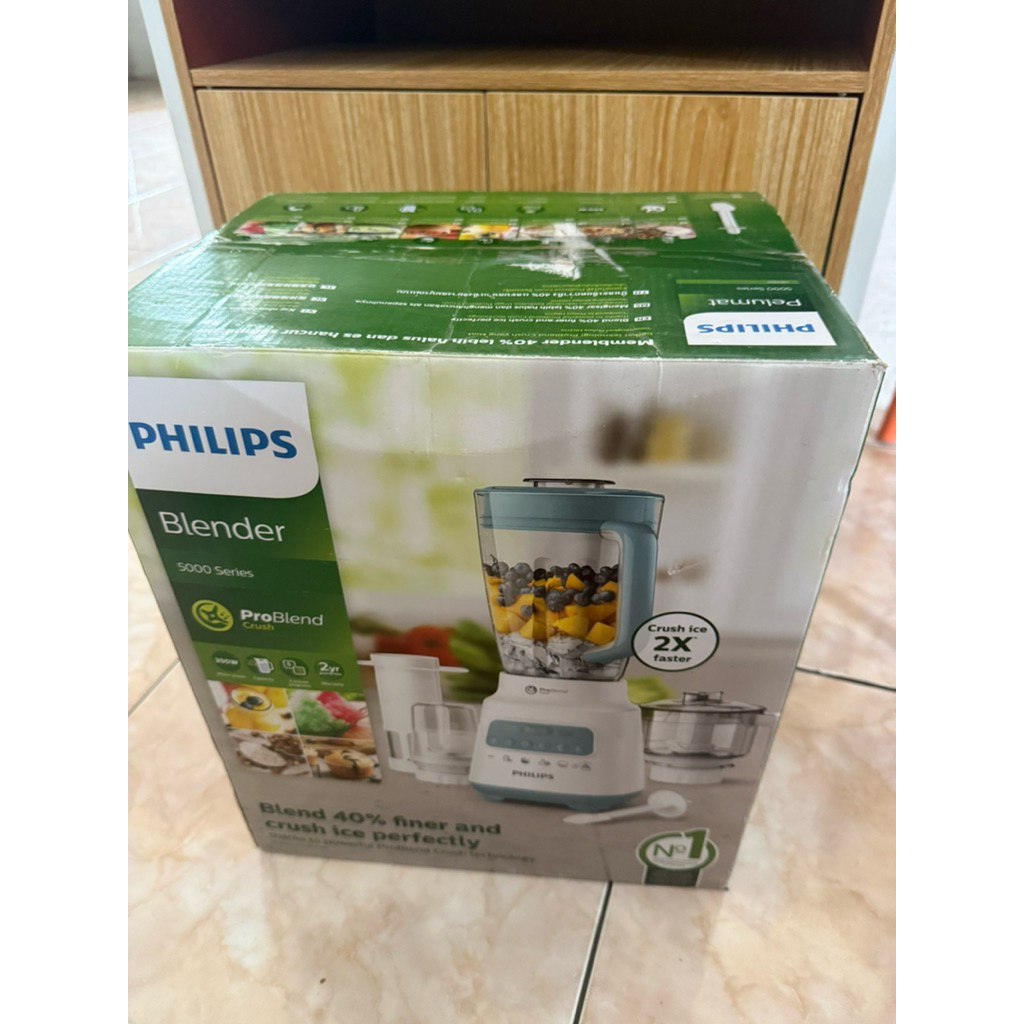Blender Philips Hr2223 bukan preloved lengkap