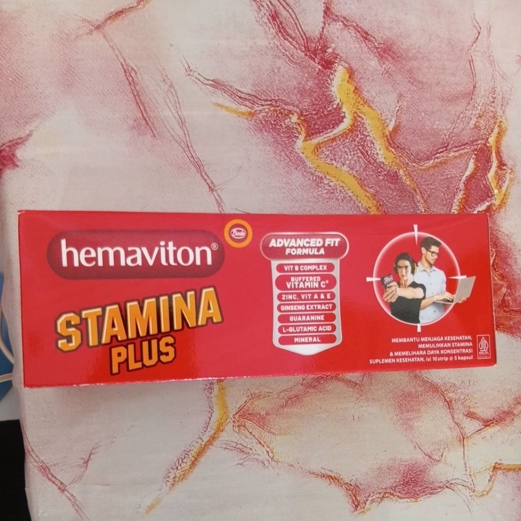 Hemaviton Stamina Plus Kapsul - Peningkatan Stamina, Kapsul Herbal, 50 Kapsul per Box