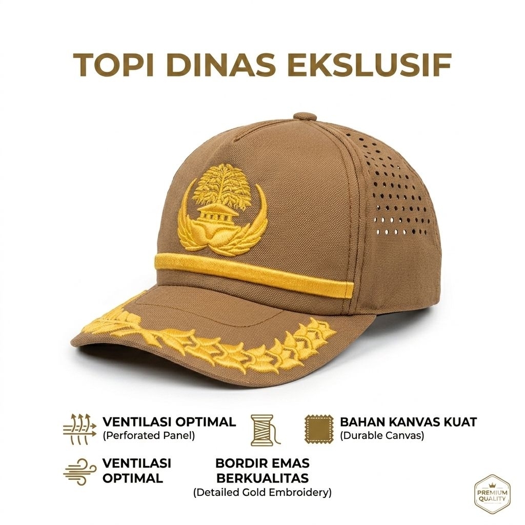 Topi korpri bordir timbul bahan cordura laser