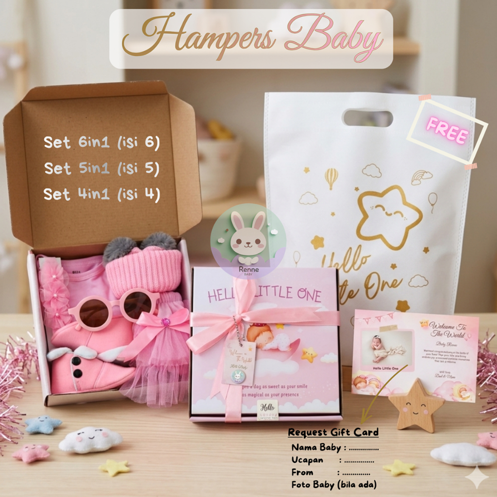 RENNESHOP - (TUTU & BOOTS) - HAMPERS BABY GIRL / Hampers Baby / Hampers Bayi / Kado Bayi / Baju Bayi