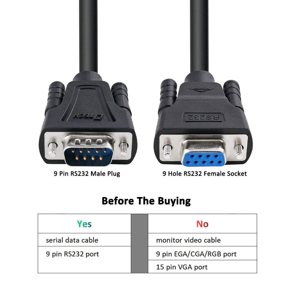 Kabel Serial DB9 3M m-f RS232 Male to Female pin 9 / Kabel Proyektor Serial 1 M