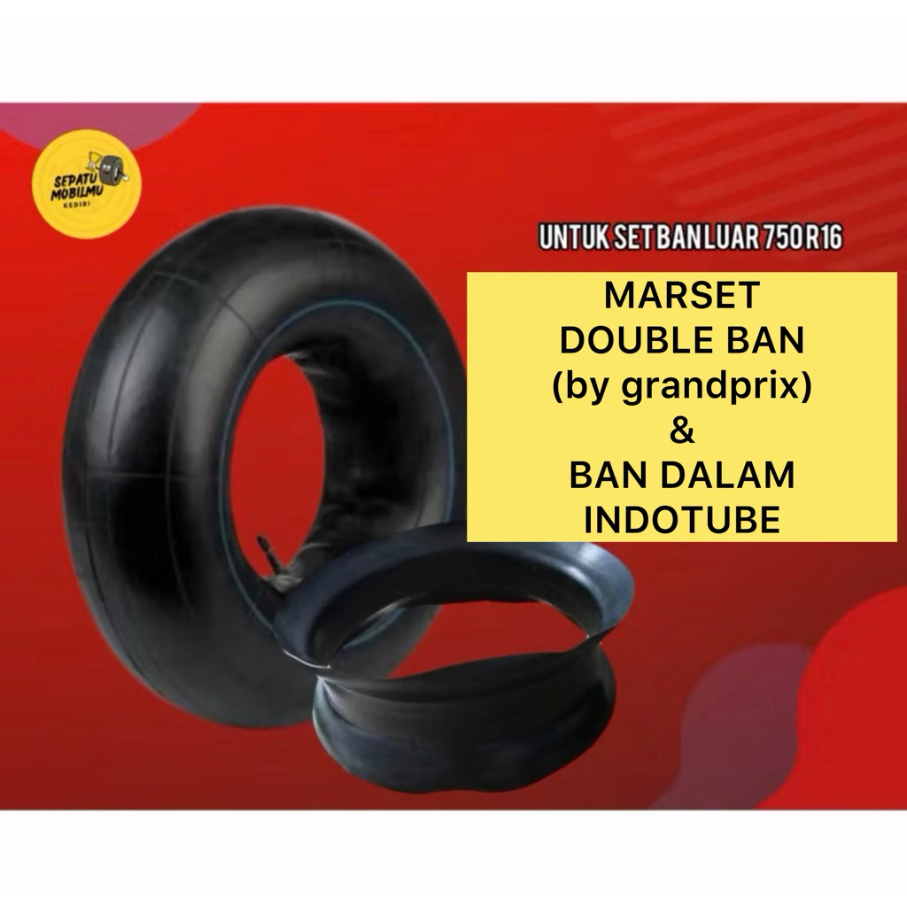MARSET DAN BAN DALAM UNTUK SET BAN LUAR 750 R16 - 750.16 - 750-16 - Flap marset double ban 16 - ban 