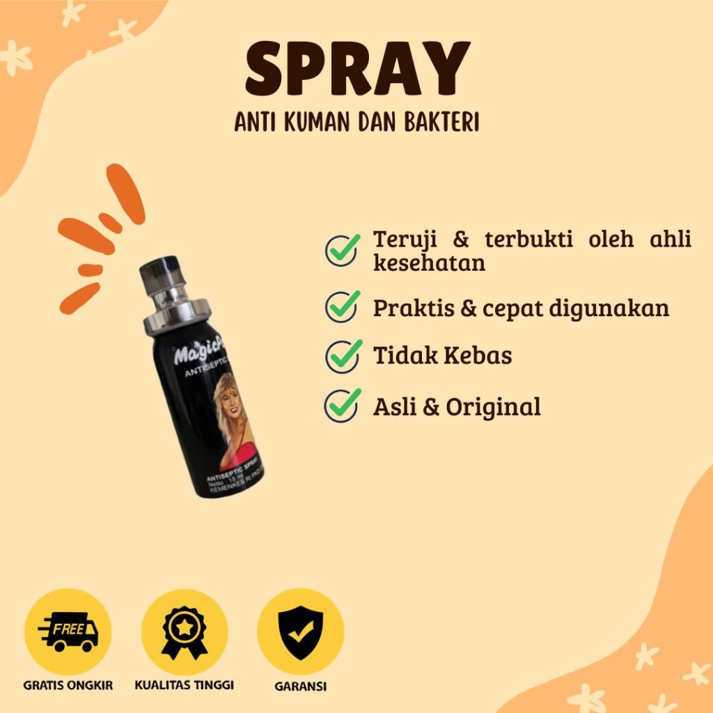 Tissue Antibacteria Magic Power Antiseptic Spray 15Ml Tinggal Semprot