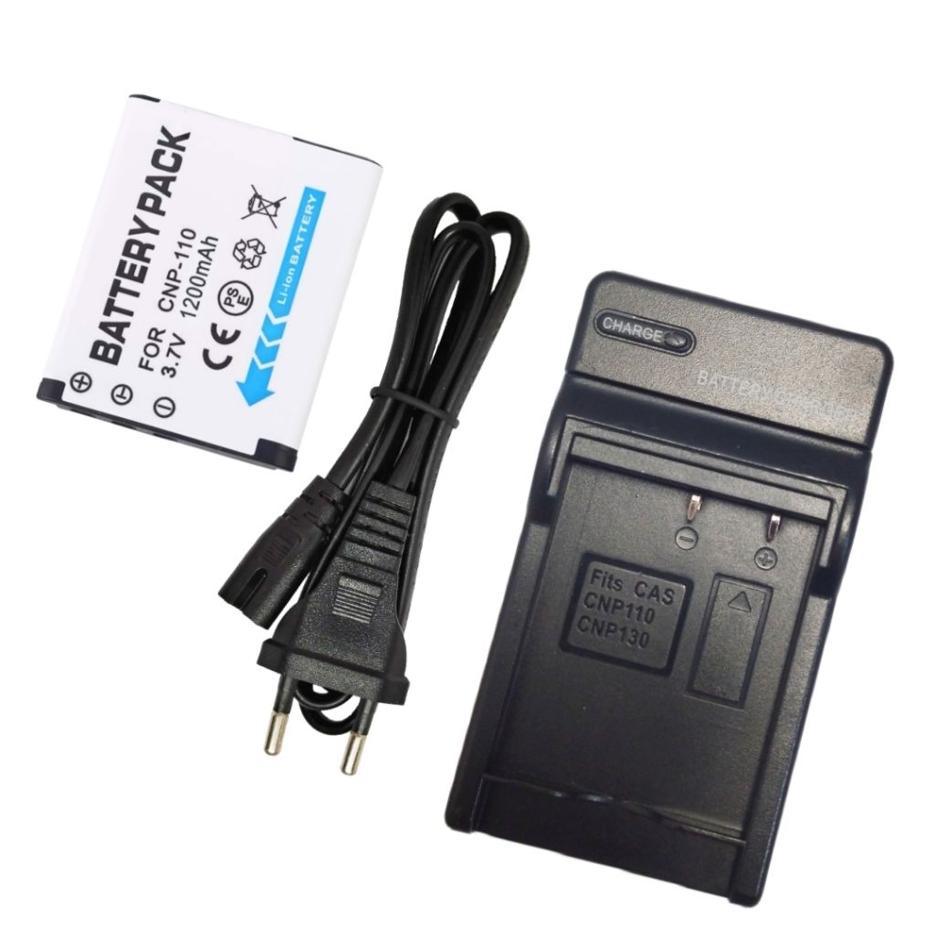 PAKET 1 Set Baterai + Charger For Casio Np 110 160 Camera EX-Z2300 Z3000 ZR10 Batrei EX-ZR20 EX-ZR50
