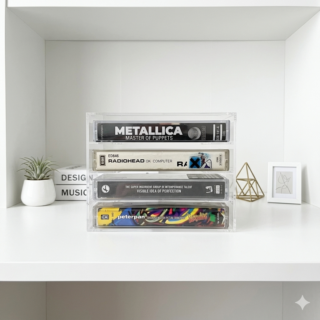 Rak Kaset Pita / Tempat Kaset Pita / Rak Kaset Murah / Rak Kaset Akrilik