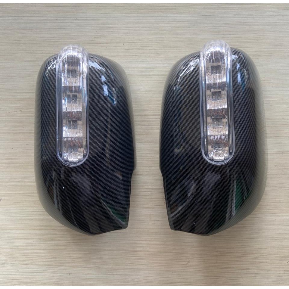 cover spion CARBON + lampu  vios limo ex taxi 2003-2005 mirror cover vios gen 1 satu set 2 pcs