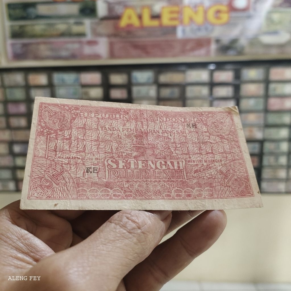 uang kuno Setengah rupiah 1947
