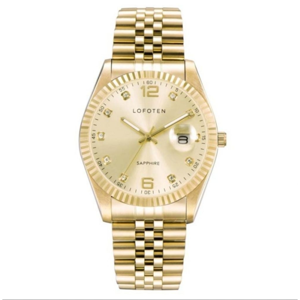 Jam Tangan Lofoten F-8105M  Rantai Gold Original