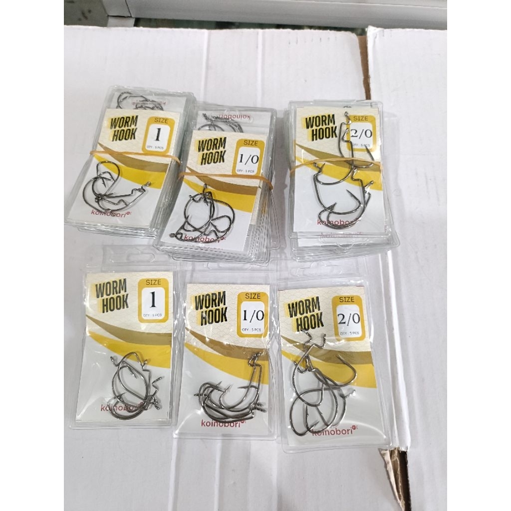 Mata Pancing Koinobori Worm Hook / Mata Pancing buat Soft Lure