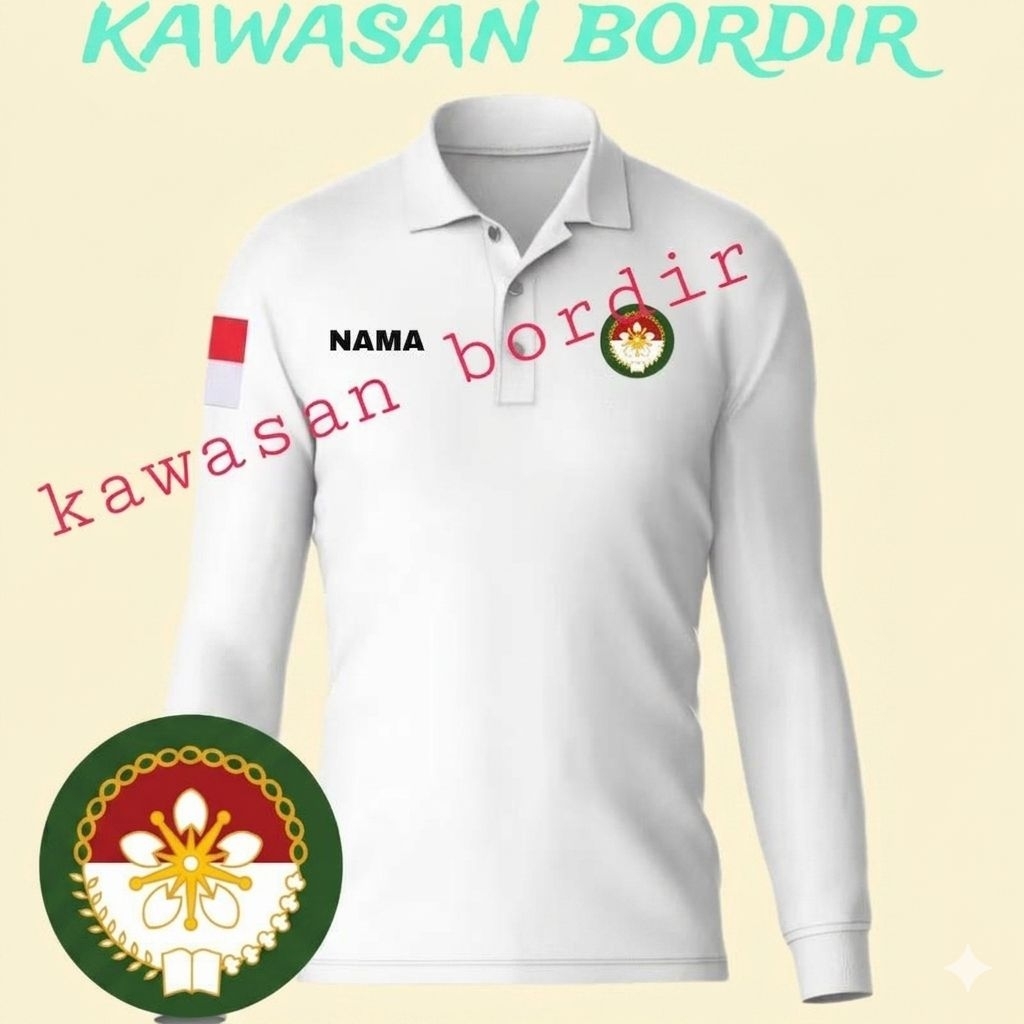 polo shirt dharma wanita kaos dharma wanita seragam dharma wanita baju dharma wanita full bordir..