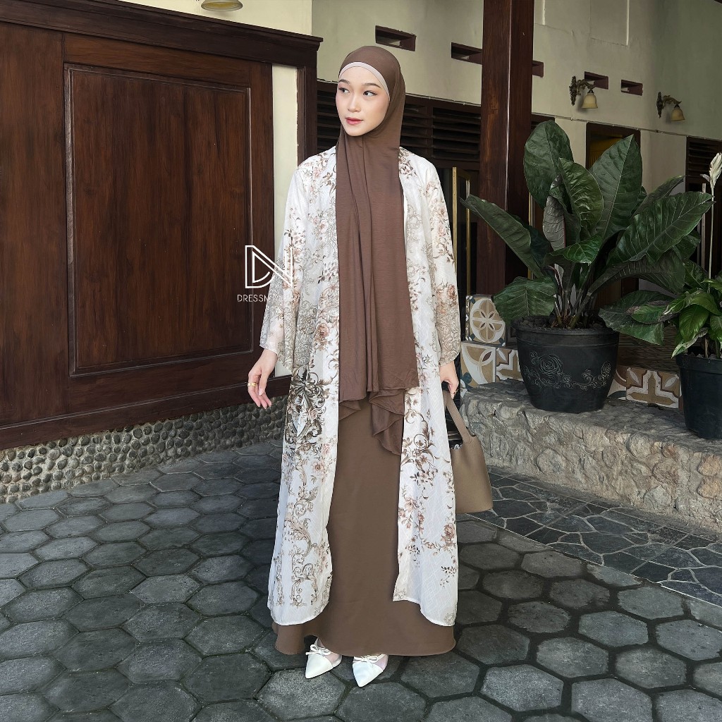 Dressme - Adiva Emily Outer Motif Bunga Kekinian