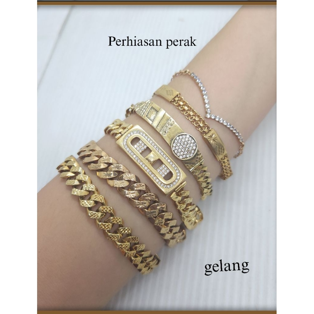 Gelang perak asli 925.gelang gold.gelang wanita perak lapis mas anti karat