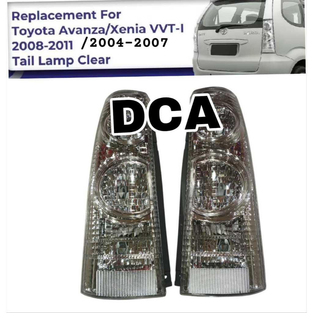 LAMPU STOP STOPLAMP LAMPU REM BELAKANG CLEAR/ALBINO/BENING AVANZA/XENIA OLD/LAMA 2004-2007 AVANZA/XE