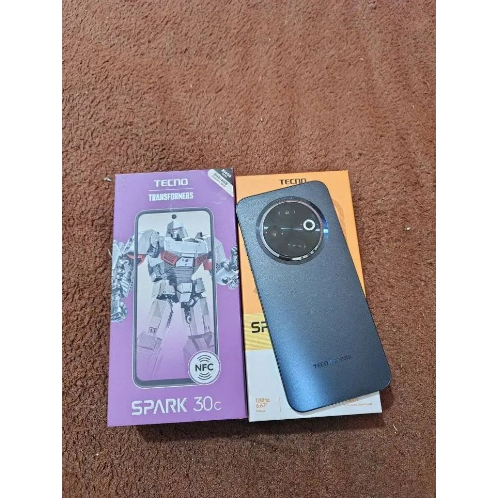 Tecno Spark 30c NFC ram 8 / 256 GB Kondisi mulus total Lengkap, No minus second