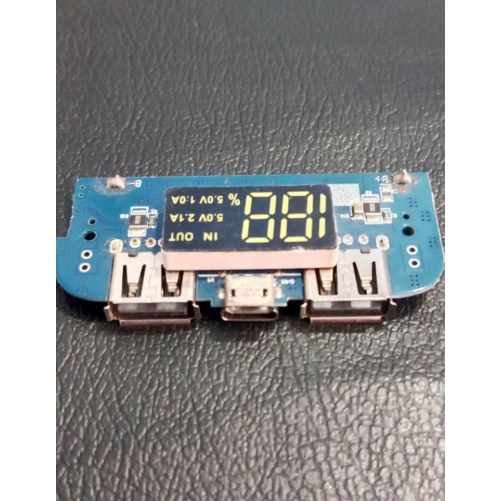 Modul PowerBank Digital Led Fast Charger 2,5A 5volt Modul Charger Indikator digital