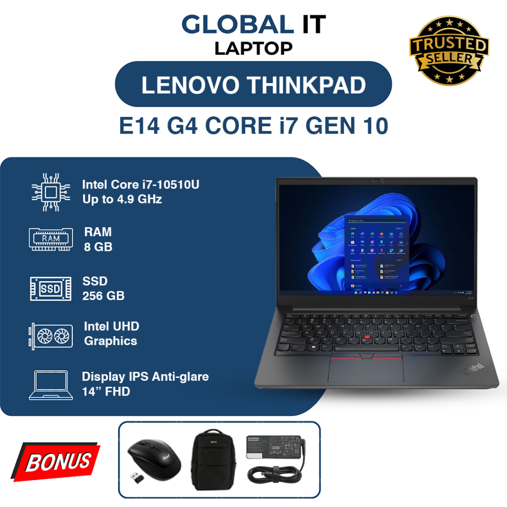 LENOVO THINKPAD E14 CORE i7 GEN 10 RAM 8GB 256GB