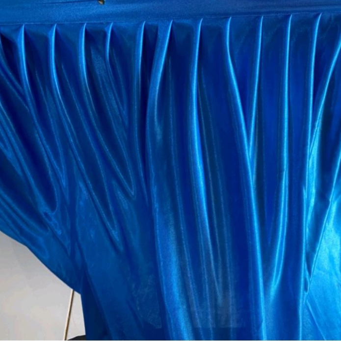 Skirting Meja Prasmanan 100x100cm Rempel Rapi | Rok Meja Dekorasi Hajatan Wedding Catering