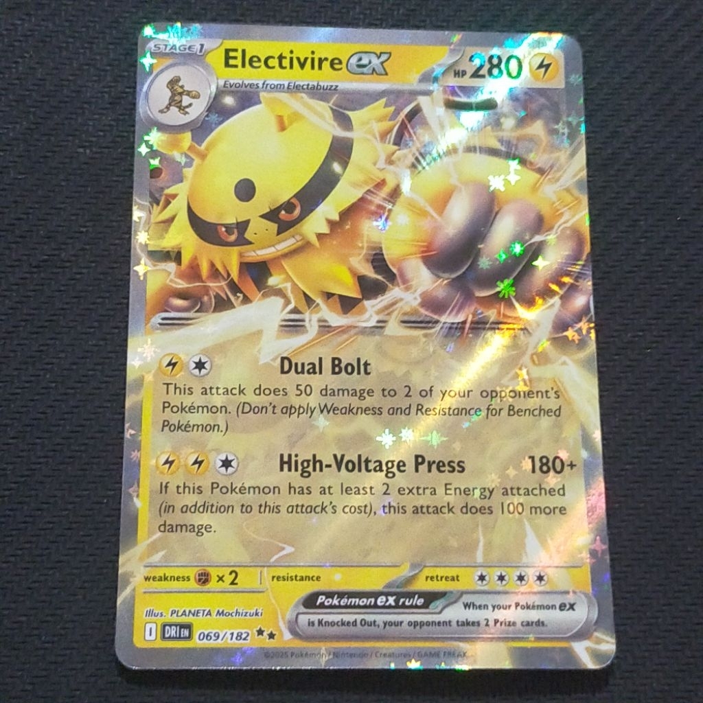 Kartu TCG Pokemon EN Original Electivire ex DRI 069/182
