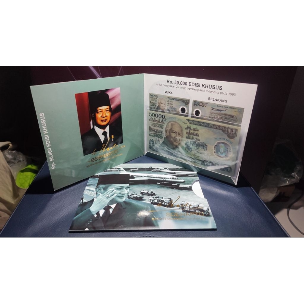 Uang Kuno + Folder Eksklusif 50.000 Polimer 1993 UNC/GRESS