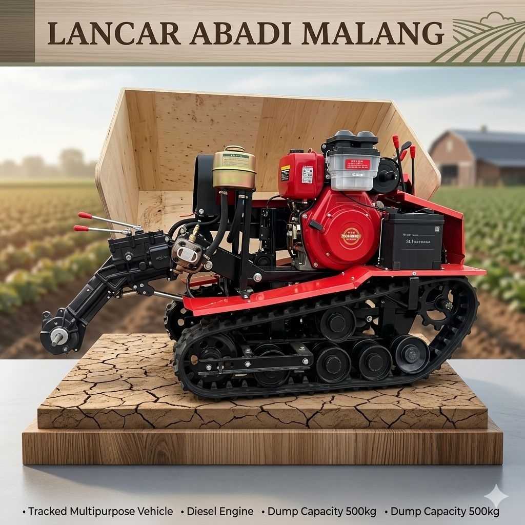 TRAKTOR 4 WD RODA TANK 12 HP Kenza KZ192RTT adalah traktor mini roda empat serbaguna