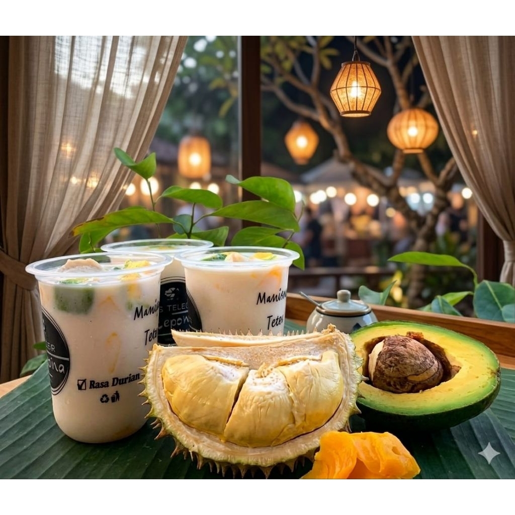 Es Teler kepona (Kelapa Alpukat Nangka) Es kepona Durian