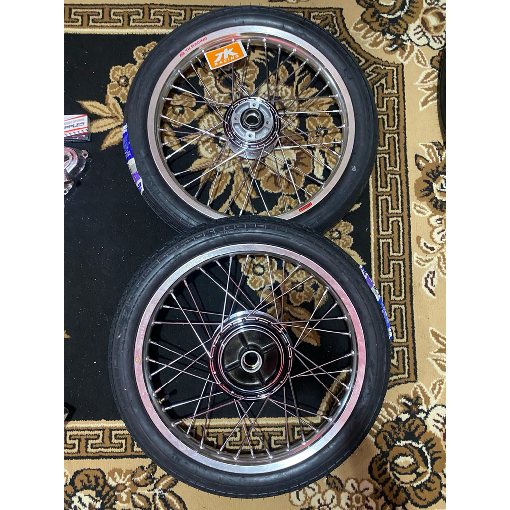velg tk racing 18x160 set untuk yamaha rxking ban irc 18/250
