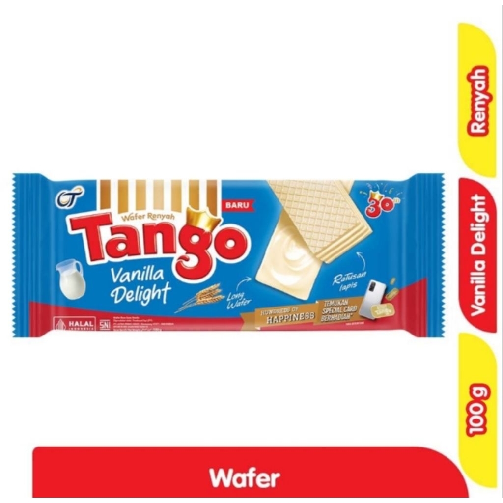 Tango Wafer Long Susu Vanila 100g Wafer Tanggo Vanilla Delight 100g