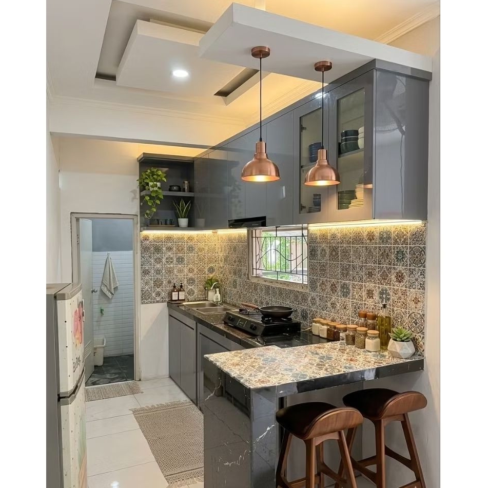 Kichenshet Hpl minimalis ./lemari dapur costum./kichenshet minimalis/rak dapur costum