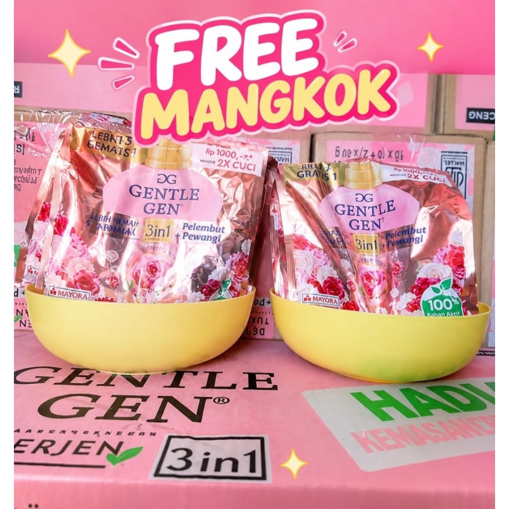 ( free MANGKOK ) gentle gen 16 sachet free mangkok / gentle gen gratis mangkok