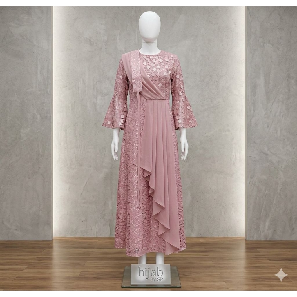 Gaun Couple Muslim | Kebaya Muslimah syari | Brukat Muslimah | Couple Baju muslim undangan