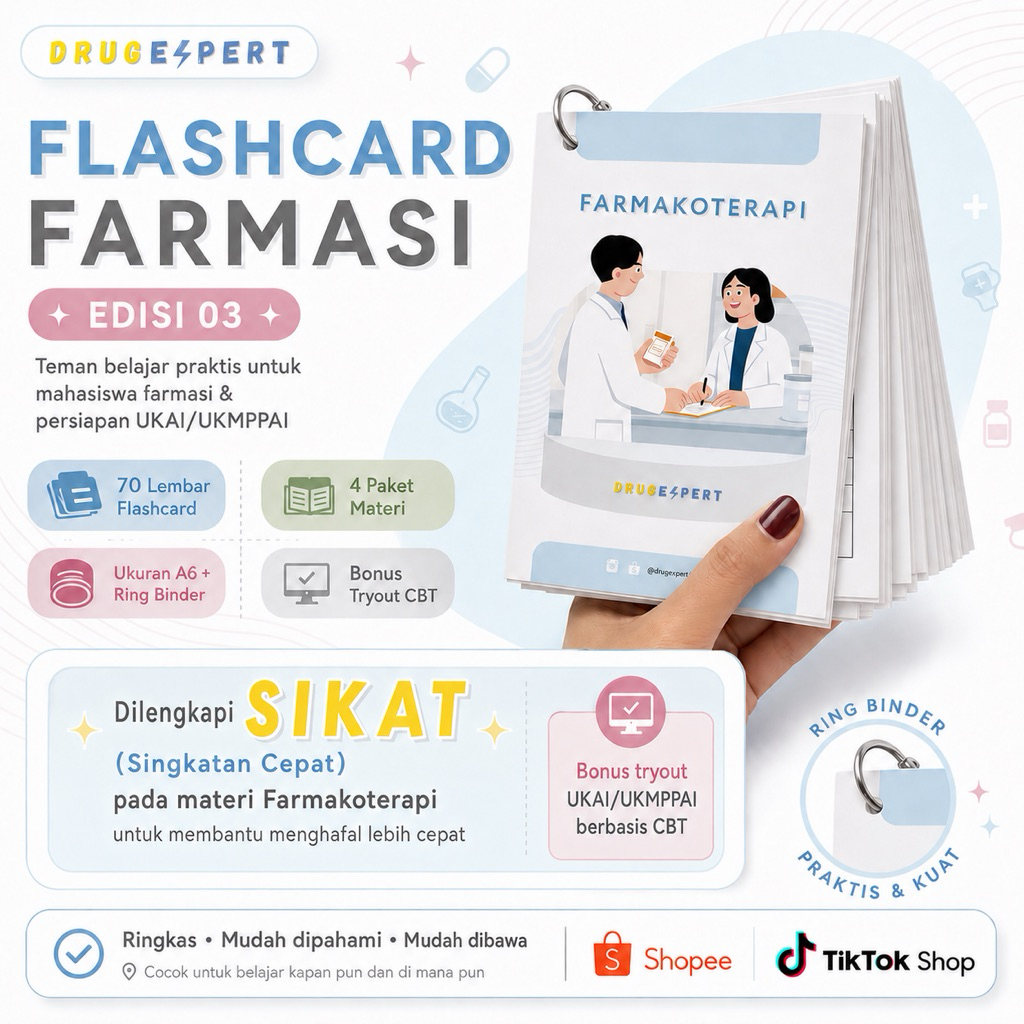 [NEW ED.03] FLASHCARD PHARMACY EDISI 03 DRUG EXPERT | BUKU SAKU FARMASI/APOTEKER
