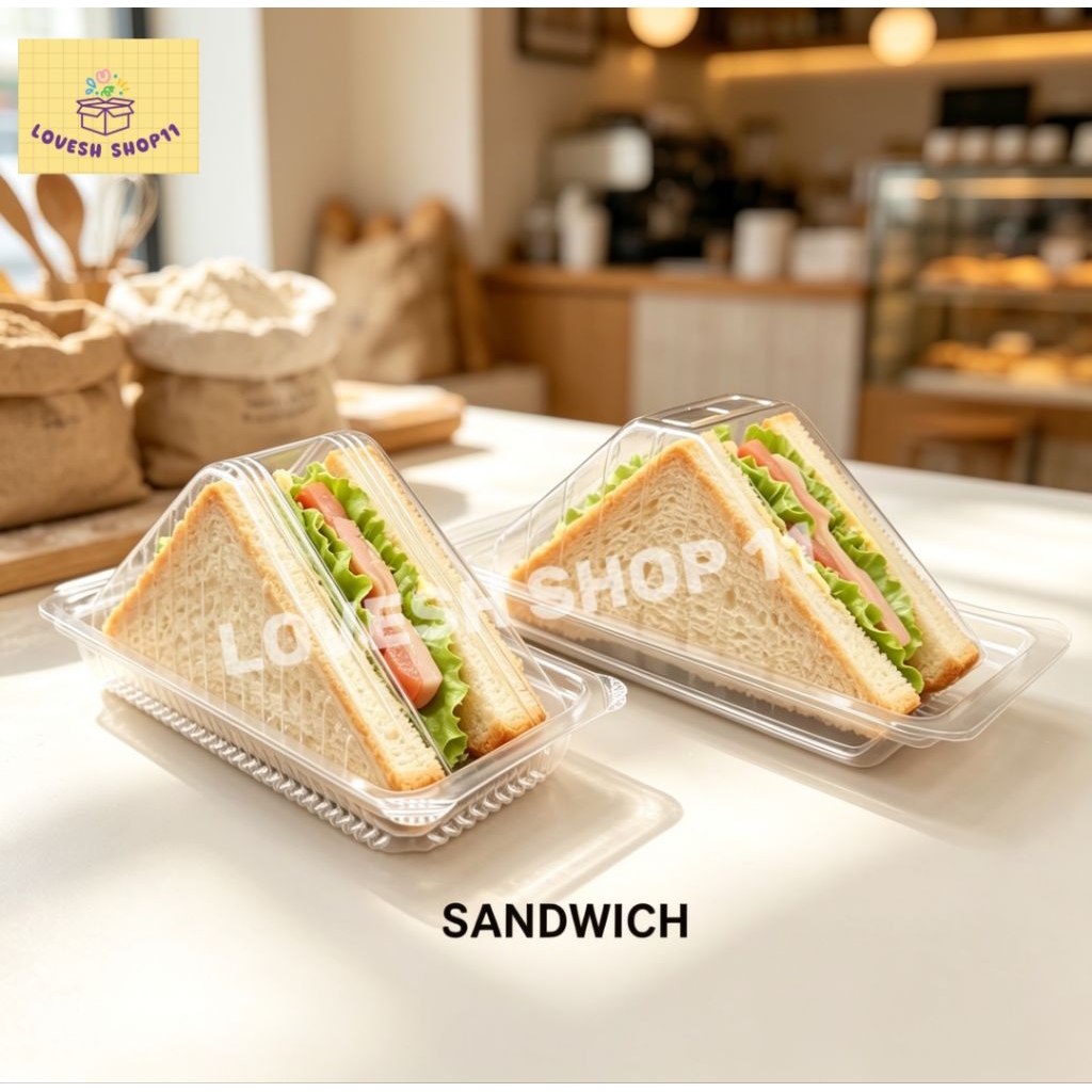 [ISI 50PCS] Mika SANDWICH Segitiga / Mika Roti Segitiga - Tray Roti Segitiga