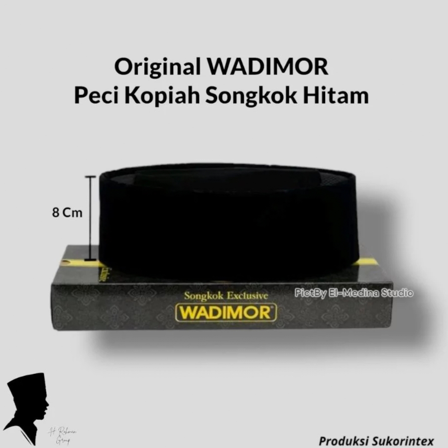 Peci Kopiah Songkok Wadimor Original Hitam Polos Ac Beludru Halus Muslim Istiqomah