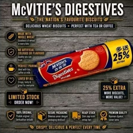 Mcvities Digestive Biscuit Original Britain Singapore