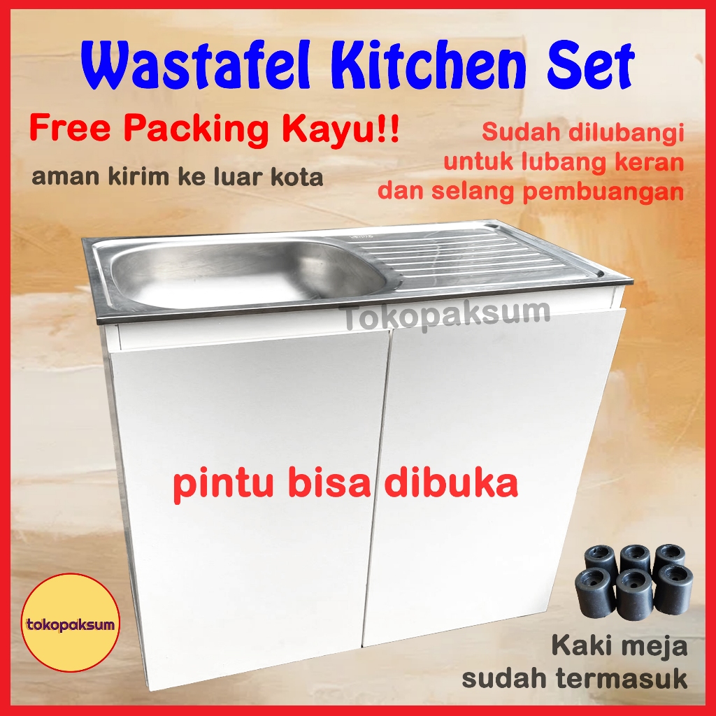 Wastafel Cuci Piring Kitchen Set Kitchen Sink Wastafel Portable Wastafel Dapur Tokuniku