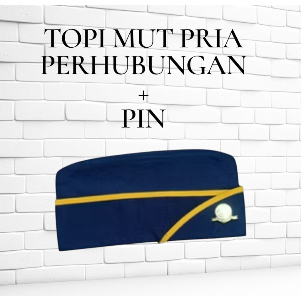 TOPI MUT PERHUBUNGAN TOPI MUT DISHUB laki2 + PIN MUT