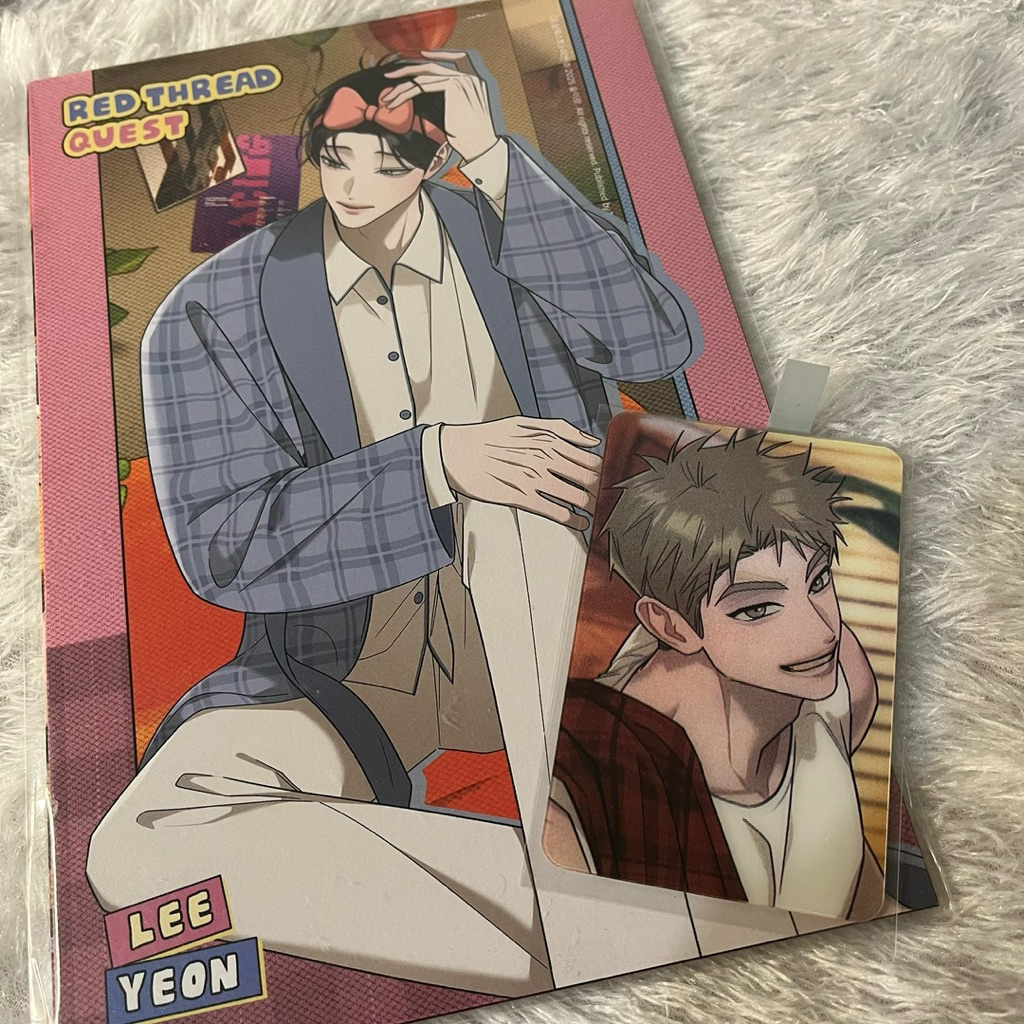 postcard & lenticular card bomtoon red thread quest manhwa bl