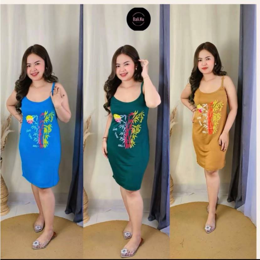 Daster Tali Satu Sablon Bambu Bali