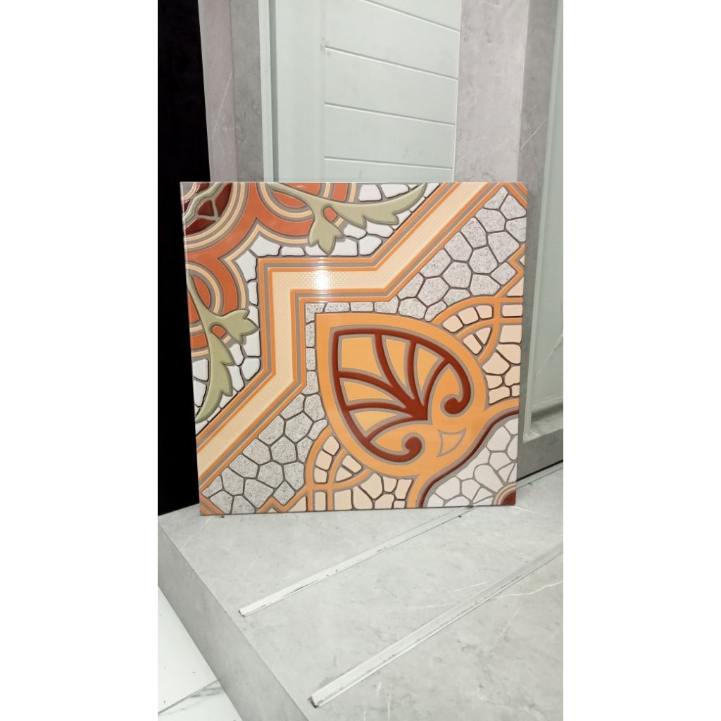 Keramik Lantai Kilap Emboss KITA 40x40 SAMARA BEIGE