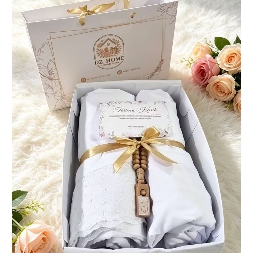 Hampers mukena polos bordir DZ_Home Rumah kado