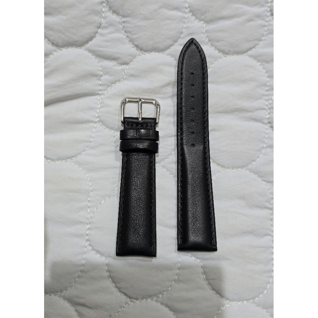 Strap Tali Jam Tangan Pria Warna Hitam Polos Ukuran 20mm