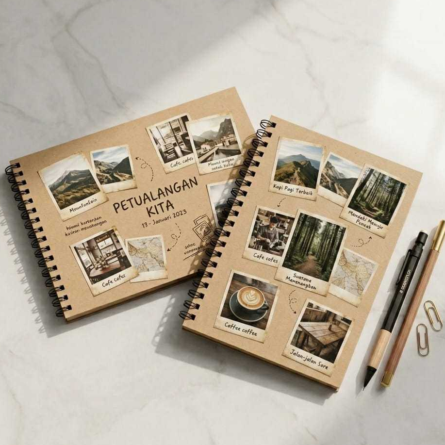 SCRAPBOOK A5 POLOS | scrapbook album polos | Scrapbook Aesthetic | Album vintage Scrapbook Landscape